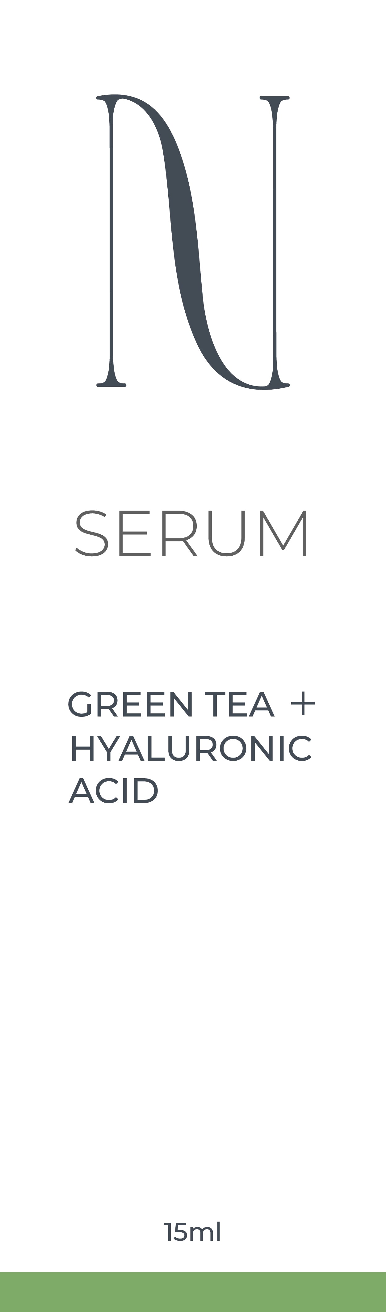 GREEN TEA + HYALURONIC ACID SERUM